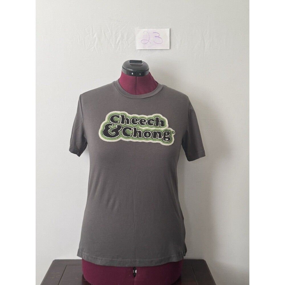 Cheech & Chong Graphic T Shirt Small Gray Mad Engine Double Sided 420 2024